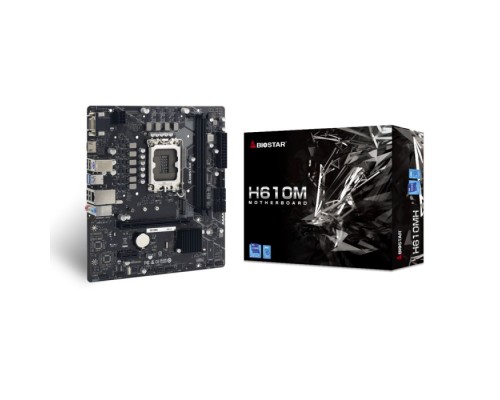 Материнская плата H610MH, Socket 1700, Intel®H610, 2xDDR4-3200, D-SUB+HDMI, 1xPCI-Ex16, 1xPCI-Ex1, 4xSATA3, 1xM.2, 8 Ch Audio, GLan, (4+4)xUSB2.0, (2+2)xUSB3.2, 1xPS/2, mATX, RTL  (685741)