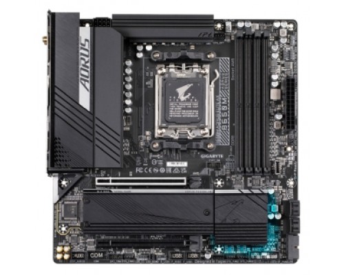 Материнская плата B650M AORUS ELITE AX, Socket AM5, AMD B650, 4xDDR5-5200, HDMI+DP, 2xPCI-Ex16, 4xSATA3(RAID 0/1/10), 2xM.2, 8 Ch Audio, 2.5GLan, WiFi, (4+4)xUSB2.0, (7+2)xUSB3.2, (1+1)xUSB3.2 Type-C™, mATX, RTL  (849399)