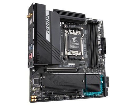 Материнская плата B650M AORUS ELITE AX, Socket AM5, AMD B650, 4xDDR5-5200, HDMI+DP, 2xPCI-Ex16, 4xSATA3(RAID 0/1/10), 2xM.2, 8 Ch Audio, 2.5GLan, WiFi, (4+4)xUSB2.0, (7+2)xUSB3.2, (1+1)xUSB3.2 Type-C™, mATX, RTL  (849399)