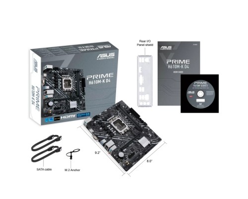 Материнская плата PRIME H610M-K D4 LGA1700 micro-ATX 2xDDR4 PCIEx16 PCIEx1 M.2 VGA HDMI GLAN (565499)