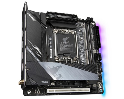 Материнская плата Z690I AORUS ULTRA, Socket 1700, Intel®Z690, 2xDDR5-4800, HDMI+DP, 1xPCI-Ex16, 2xSATA3, 2xM.2, 8Ch Audio, 2,5GbLan, WiFi, (2+4)xUSB2.0, (5+2)xUSB3.2, (1+1)xUSB3.2 Type-C™, Mini-ITX, RTL  (829940)