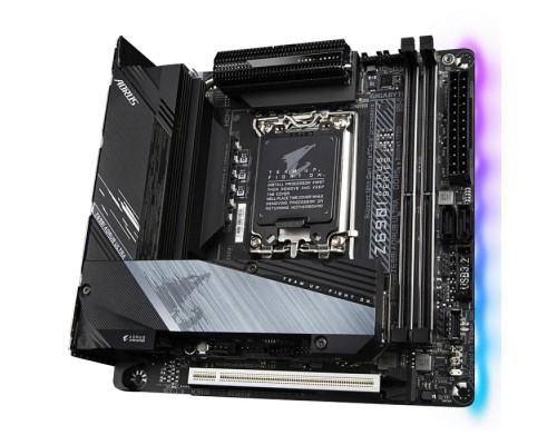 Материнская плата Z690I AORUS ULTRA, Socket 1700, Intel®Z690, 2xDDR5-4800, HDMI+DP, 1xPCI-Ex16, 2xSATA3, 2xM.2, 8Ch Audio, 2,5GbLan, WiFi, (2+4)xUSB2.0, (5+2)xUSB3.2, (1+1)xUSB3.2 Type-C™, Mini-ITX, RTL  (829940)