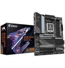 Материнская плата X670 AORUS ELITE AX, Socket AM5, AMD X670, 4xDDR5-5200, HDMI, 3xPCI-Ex16, 4xSATA3(RAID 0/1/10), 2xM.2, 6 Ch Audio, 1x2,5GLan, (4+4)xUSB2.0, (8+4)xUSB3.2, (1+1)xUSB3.2 Type-C™, ATX, RTL  (848798)                                      