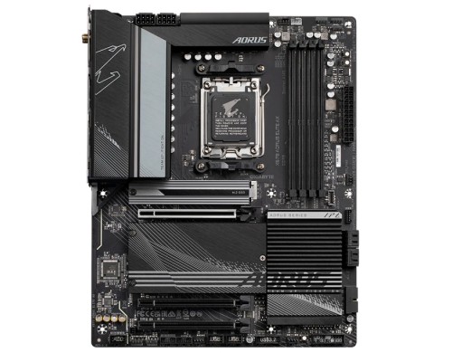 Материнская плата X670 AORUS ELITE AX, Socket AM5, AMD X670, 4xDDR5-5200, HDMI, 3xPCI-Ex16, 4xSATA3(RAID 0/1/10), 2xM.2, 6 Ch Audio, 1x2,5GLan, (4+4)xUSB2.0, (8+4)xUSB3.2, (1+1)xUSB3.2 Type-C™, ATX, RTL  (848798)