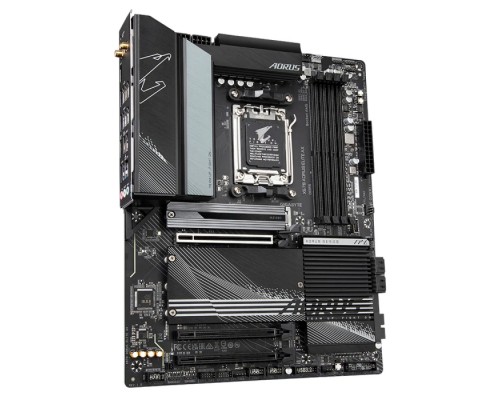 Материнская плата X670 AORUS ELITE AX, Socket AM5, AMD X670, 4xDDR5-5200, HDMI, 3xPCI-Ex16, 4xSATA3(RAID 0/1/10), 2xM.2, 6 Ch Audio, 1x2,5GLan, (4+4)xUSB2.0, (8+4)xUSB3.2, (1+1)xUSB3.2 Type-C™, ATX, RTL  (848798)