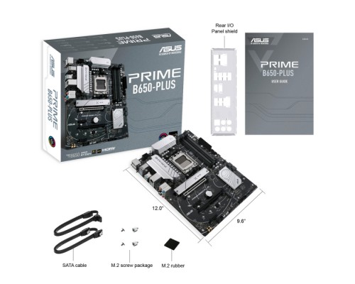 Материнская плата PRIME B650-PLUS /AM5,B650,USB 3.2 GEN 2,AURA,MB AM5 ATX 4xDDR5 PCIEx16 2xPCIEx1 2xM.2 HDMI DP 2.5GLAN (90MB1BS0-M0EAY0) (923381)