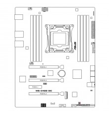 Материнская плата WS C422 DC /R1.03/LGA-2066,ATX,8DIMM,5PCIE (90SB08J0-M0XBN1)                                                                                                                                                                            