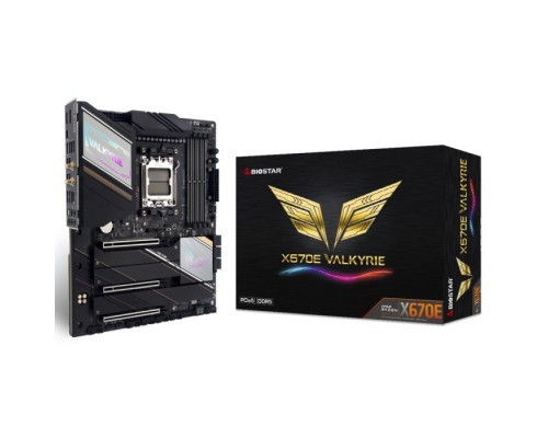 Материнская плата X670E VALKYRIE, Socket AM5, AMD X670, 4xDDR5-4800, HDMI+DP, 3xPCI-Ex16, 6xSATA3(RAID 0/1/10), 4xM.2, 8 Ch Audio, 1x2,5GLan, WiFi, (0+4)xUSB2.0, (9+2)xUSB3.2, (1+1)xUSB3.2 Type-C™, ATX, RTL