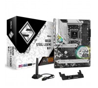 Материнская плата B650E STEEL LEGEND WIFI, Socket AM5, AMD B650, 4xDDR5-5200, HDMI+DP, 2xPCI-Ex16, 2xSATA3(RAID 0/1/10), 3xM.2, 8 Ch Audio, 1x2.5GLan, WiFi, (2+4)xUSB2.0, (5+4)xUSB3.2, (1+1)xUSB3.2 Type-C™, ATX, RTL,  (940866)                        