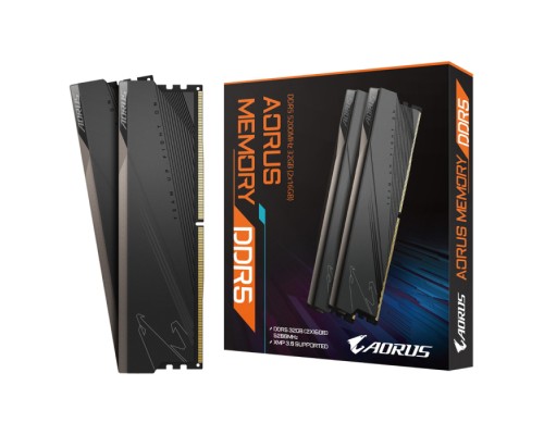 Оперативная память 32GB Gigabyte DDR5 5200 DIMM AORUS Gray Gaming Memory GP-ARS32G52D5 Non-ECC, CL40, 1.25V, Heat Shield, Kit (2x16GB), XMP 3.0, Selected High Quality Memory ICs, INTEL Z690 certified, RTL (830335)