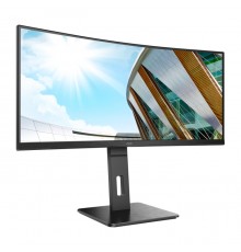 Монитор 34 AOC CU34P2C Black (VA, 3440x1440, HDMI+DP, 1 ms, 178°/178°, 300 cd/m, 50M:1 (3000:1), MM, Curved) (110105)                                                                                                                                     