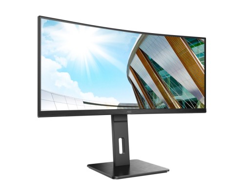 Монитор 34 AOC CU34P2C Black (VA, 3440x1440, HDMI+DP, 1 ms, 178°/178°, 300 cd/m, 50M:1 (3000:1), MM, Curved) (110105)