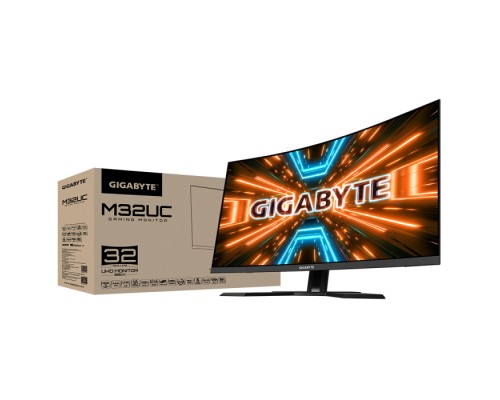 Монитор 31.5 Gigabyte M32UC-EK Gaming monitor Black (VA, 3840x2160, HDMI+HDMI+DP, 1 ms, 178°/178°, 350 cd/m, 3000:1, 2xUSB3.0, USB Type-C, 144Hz, MM, Curved) (20VM0-M32UCBA-1EKR) (830823)