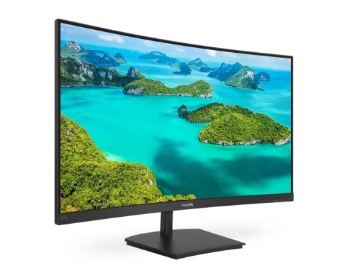 Монитор 23.6 PHILIPS 241E1SCA (00/01) Black (VA, 1920x1080, D-sub+HDMI, 4 ms, 178°/178°, 250 cd/m, 3000:1, MM, Curved) (759377)(759384)