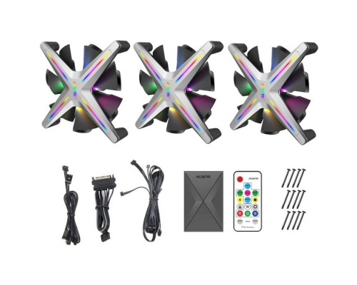 Вентилятор в корпус X12-SET-GY XTREME X12 KIT Adjustable RGB (20LED) 12v 1200rpm PH2.0-5Pin GREY RTL  (872469)