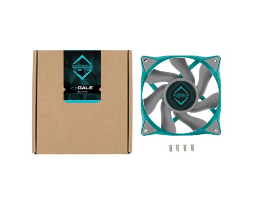 Вентилятор для корпуса Iceberg Thermal IceGALE 120mm TEAL 500 - 1850 RPM (MTTF 150,000) hours 3-pack (071437)