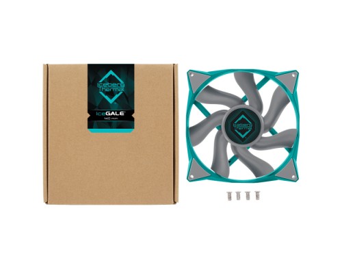 Вентилятор для корпуса Iceberg Thermal IceGALE 140mm TEAL 500 - 1600 RPM (MTTF 150,000) hours 2-Pack (071468)