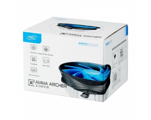 Кулер GAMMA  ARCHER 45  (708483) (Height 65.5mm, Fan 120mm, 1600±10% rpm, max 26.1dB(A), 3-pin, TDP 95W,  Al, Latch, Socket AMD AM4/Intel LGA1200/115x/LGA775) (708483)