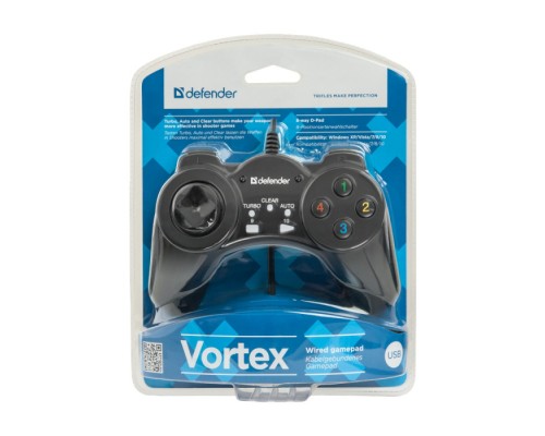 Проводной геймпад Vortex USB, 13 кнопок DEFENDER (642491)