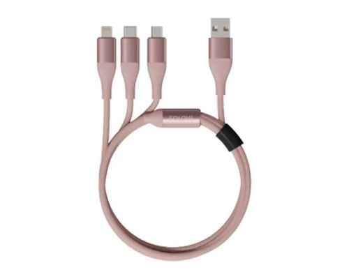 Кабель 3 in 1 зарядный USB Lightning/Micro/Type-C  Xiaomi (Mi) SOLOVE 120 см 5V 2,4А нейлоновая опле