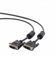 Кабель DVI-D single link Cablexpert CC-DVI-BK-6, 19M/19M, 1.8м, черный, экран, феррит.кольца, пакет  (081535)                                                                                                                                             