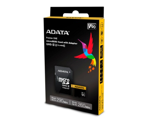 Карта памяти AUSDX64GUII3CL10-CA1 AUSDX64GUII3CL10-CA1 UHS-II U3 CLASS10, Adapter, 275/155 MB/s, RTL (968684)