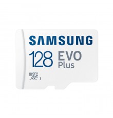 Карта памяти microSDXC 128GB Samsung EVO Plus Memory Card MB-MC128KA UHS-I U1 Class 10, Adapter, 130 MB/s, 10000 циклов, - 25°C to 85°C, RTL 200 (411159/315303)                                                                                          