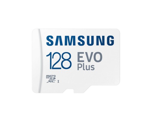 Карта памяти microSDXC 128GB Samsung EVO Plus Memory Card MB-MC128KA UHS-I U1 Class 10, Adapter, 130 MB/s, 10000 циклов, - 25°C to 85°C, RTL 200 (411159/315303)