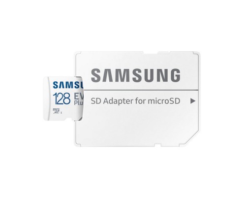 Карта памяти microSDXC 128GB Samsung EVO Plus Memory Card MB-MC128KA UHS-I U1 Class 10, Adapter, 130 MB/s, 10000 циклов, - 25°C to 85°C, RTL 200 (411159/315303)