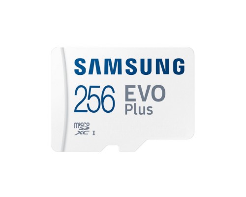 Карта памяти microSDXC 256GB Samsung EVO Plus Memory Card MB-MC256KA UHS-I U1 Class 10, Adapter, 130 MB/s, 10000 циклов, - 25°C to 85°C, RTL 200 (397521/315310)