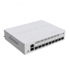 Коммутатор CRS310-1G-5S-4S+IN 10 Gigabit fibre connectivity way over a 100 meters – for small offices or ISPs. Hardware offloaded VLAN-filtering and even some L3 routing                                                                                 