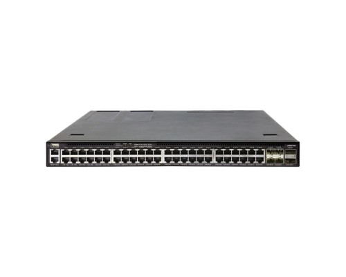 Коммутатор 4630-54PE-O-AC-F AS4630-54PE, 48-Port GE RJ45 port PoE++,  4x25G SFP+, 2 port 100G QSFP28 for stacking, Broadcom Trident 3, Dual-core  Intel Denverton CPU, dual AC 1200W PSUs and 2 + 1 Fan Modules with port-to-power airflow, 2 front rack m