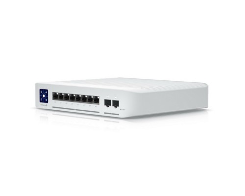 Коммутатор UniFi Switch Enterprise 8 PoE PoE-коммутатор в стойку, 8х 2.5G RJ45, 2х 10G SFP+, раздача 120 Вт  (074775)