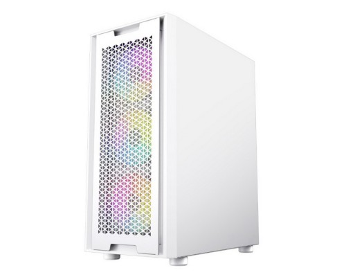 Корпус Powercase Alisio X4W, Tempered Glass, 4x 120mm 5-color fan, белый, ATX  (CAXW-L4) CAXW-L4