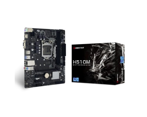 Материнская плата H510MHP, Socket 1200, Intel®H510, 2xDDR4-3200, D-SUB+HDMI, 1xPCI-Ex16, 2xPCI-Ex1, 4xSATA3, 1xM.2, 8 Ch Audio, GLan, (4+4)xUSB2.0, (2+2)xUSB3.2, 2xPS/2, mATX, RTL