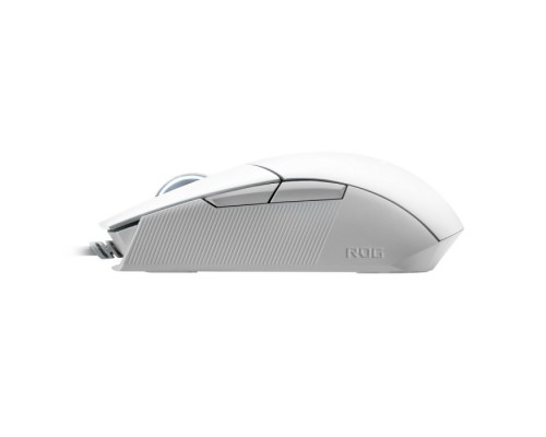 Мышь ASUS ROG Strix Impact II Moonlight White 90MP02C0-BMUA00 оптическая, проводная, 6200 dpi, USB, RGB подсветка, белая