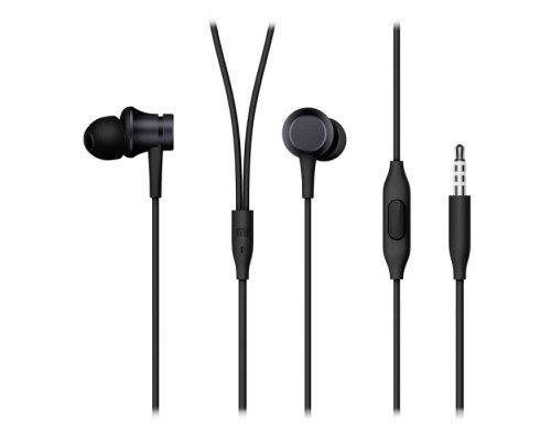 Проводные наушники с микрофоном Xiaomi Mi In-Ear Headphones Basic Black / Mi Piston Fresh Bloom  Matte Black HSEJ03JY (ZBW4354TY) (522184)