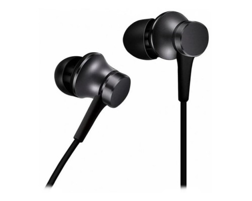 Проводные наушники с микрофоном Xiaomi Mi In-Ear Headphones Basic Black / Mi Piston Fresh Bloom  Matte Black HSEJ03JY (ZBW4354TY) (522184)