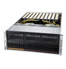 Сервер SYS-420GP-TNR 4U, 10x Dual Slot GPU, 2xLGA4189 (up to 270W),  32xDDR4(3200), 16x2.5 SAS/SATA, 8x2.5 SAS/SATA/NVME, 10xPCIE x16 (for GPU), 1xPCIE x16, 1xAIOM (OCP 3), 2x1000Base-T, 4x2000W: 1xIntel 4310,1xSK 32G 3200MHz,1x Micron 48            