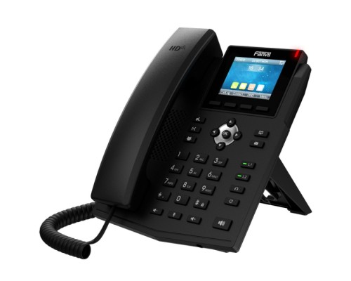 Телефон IP Fanvil, телефон 4 линии, цветной экран 2.8”, HD, Opus,10/100/1000 Мбит/c,PoE