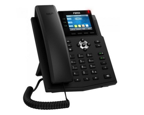 Телефон IP Fanvil IP X3U Pro  6 линий, цветной экран 2.8, HD, Opus, 10/100/1000 Мбит/с, PoE