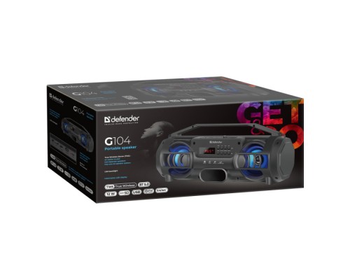 Портативная акустика G104 12Вт, Light/BT/FM/TF/USB/TWS DEFENDER