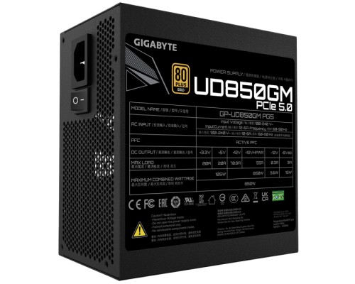 Блок питания Вт UD850GM PG5 GP-UD850GM PG5 850W, 80Plus, Gold, Полностью модульный, PCIe Gen 5.0 compatible, 28200-U85GP-1EUR