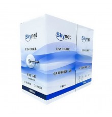 Кабель SkyNet CSL-UTP-4-CU Light UTP indoor 4x2x0,46, медный, FLUKE TEST, кат.5e, однож., 305 м, box, серый (207216)                                                                                                                                      
