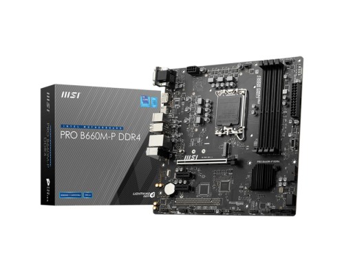 Материнская плата PRO B660M-P DDR4 B660M-P DDR4, B660,LGA1700,4DDR4,1PCI-Ex16,2PCI-Ex1,1M.2 ,1USB3.2 Gen2,4USB3.2