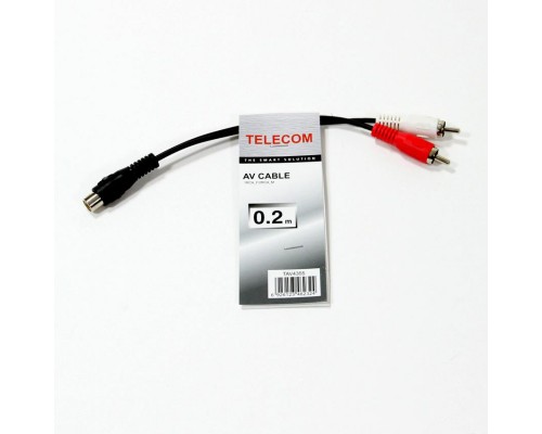 Кабель AUDIO 1RCA-2RCA F-M 0.2M TAV4355-0.2M TELECOM