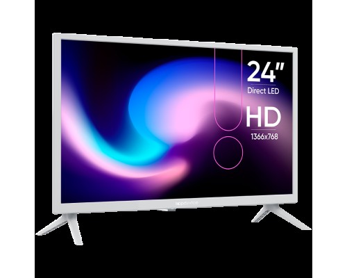 Телевизор Topdevice, 24'' DLED TV, Digital TV,WHITE COLOR,TWO LEGS,P3 STAND,MSD3663,DVB-T/C/T2/S2, WITH CI SLOT, CI+, Innolux 180±20 brightness,DVB-T/C/T2/S2, USB, Hotel function,H.265, Dolby, AC-3 ,PAL/SECAM,BG/DK/ I/NICAM, EN, RU(DEFAULT), AC100 -