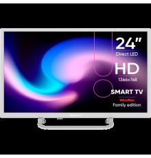 Телевизор Topdevice, 24''DLED TV,Digital Smart TV,U base,MT9256,DVB-T/C/T2/S2,with CI SLOT,CI+,Innolux180±20 brightness,Android11 1G+8G with Wildred launcher,DVB-T/C/T2/S2,USB,Hotel function,H.265,Dolby,AC-3,WiFi,PAL/SECAM,BG/DK/ I/NICAM,EN,RU(defaul