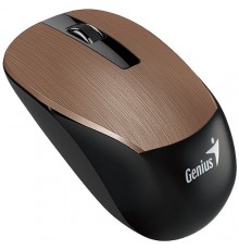 Мышь беспроводная Genius NX-7015, SmartGenius: 800, 1200, 1600 DPI, микроприемник USB, 3 кнопки, для правой/левой руки. Сенсор Blue Eye. Частота 2.4 GHz. Цвет: шоколадный металлик                                                                       