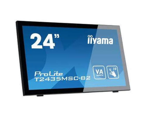 Монитор LCD 23.6'' [16:9] 1920х1080(FHD) VA, GLARE, TOUCH, 60 Гц, 250cd/m2, H178°/V178°, 3000:1, 12М:1, 16.7M, 6ms, DVI, HDMI, DP, USB-Hub, Tilt, Speakers, Webcam, 3Y, Black